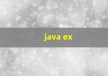 java ex