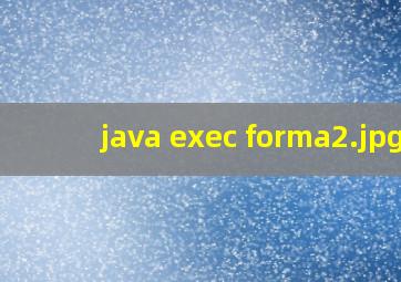 java exec forma
