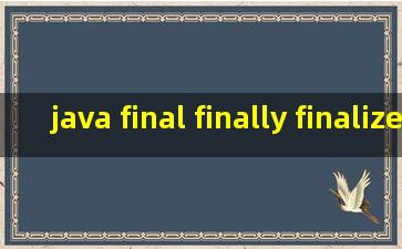 java final finally finalize
