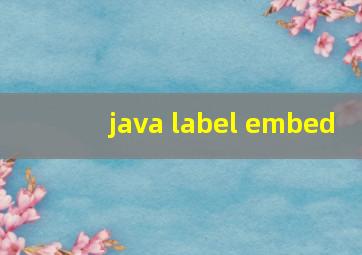 java label embed
