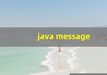 java message