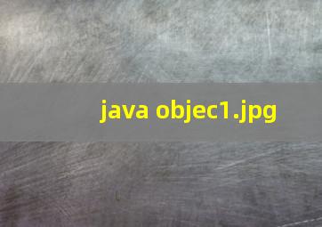 java objec