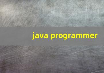 java programmer