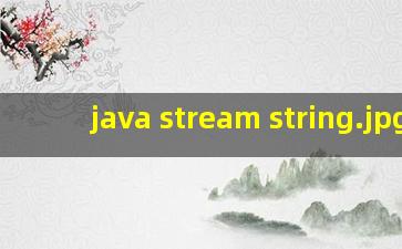 java stream string