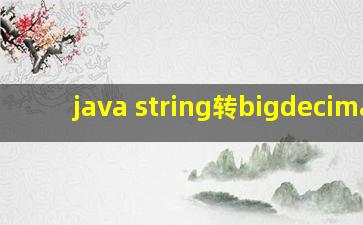 java string转bigdecimal