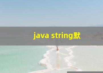 java string默