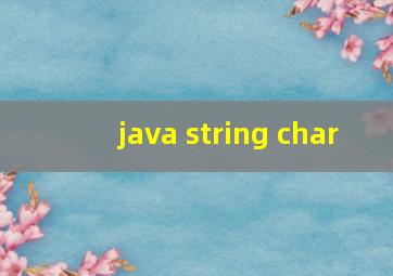 java string char