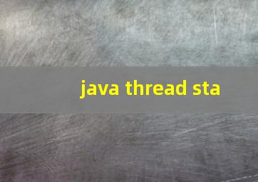 java thread sta