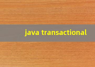 java transactional 