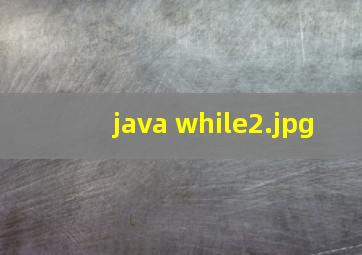 java while