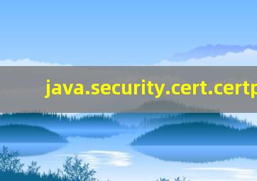 java.security.cert.certpat