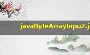 javaByteArrayInpu