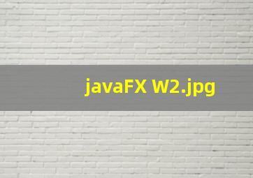 javaFX W