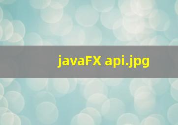 javaFX api