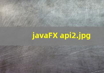 javaFX api
