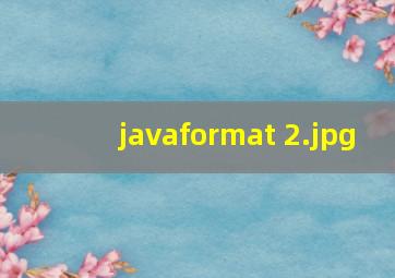 javaformat 