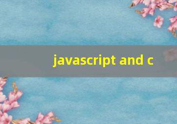 javascript and c