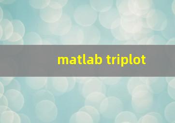 matlab triplot