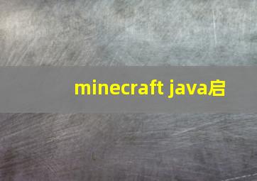 minecraft java启