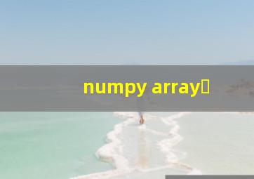 numpy array�
