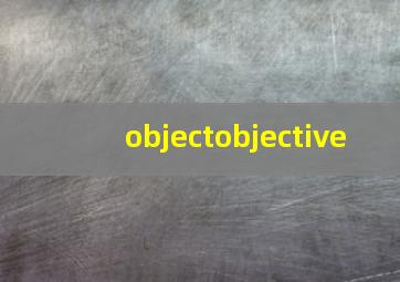 objectobjective