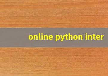 online python inter