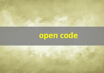 open code 