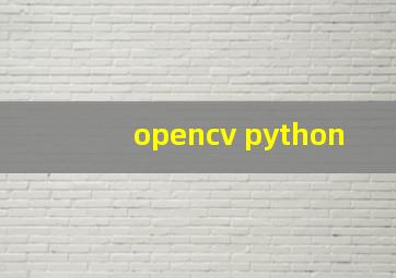 opencv python