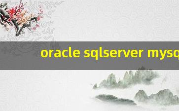 oracle sqlserver mysql