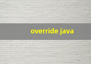 override java