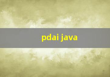 pdai java 