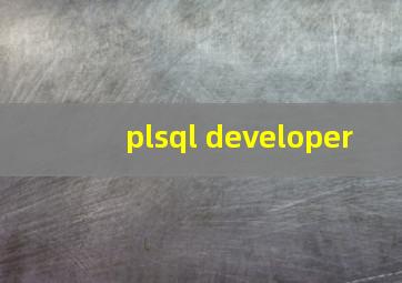 plsql developer