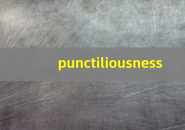 punctiliousness