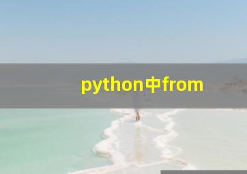 python中from 