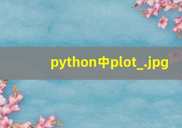 python中plot_