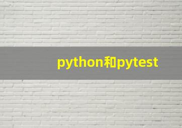 python和pytest