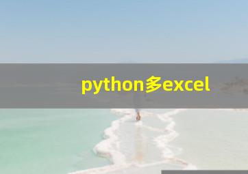 python多excel