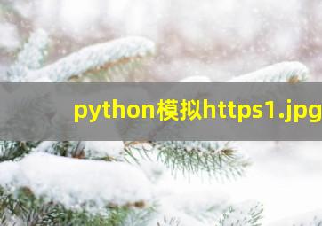python模拟https