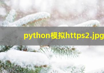 python模拟https