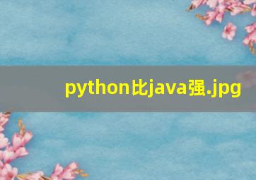 python比java强