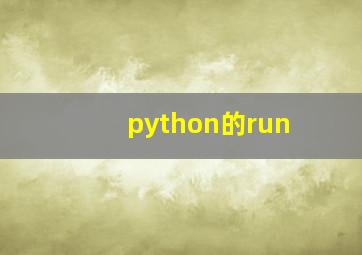 python的run