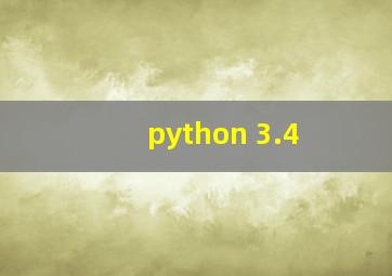 python 3.4