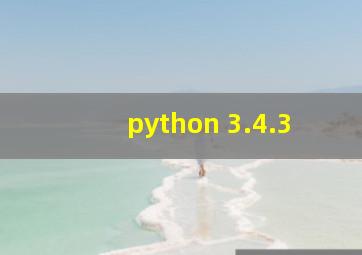 python 3.4.3
