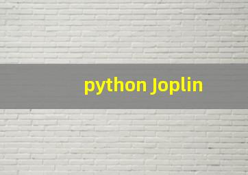 python Joplin