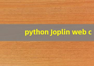 python Joplin web c