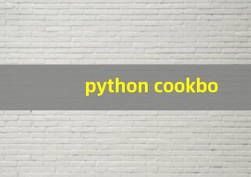 python cookbo