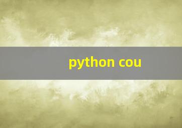 python cou