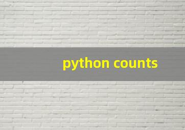 python counts