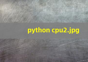 python cpu