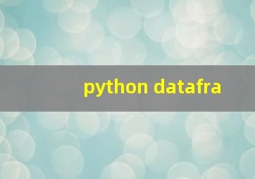python datafra